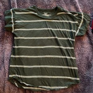 Madewell Green and White Tee